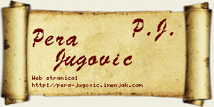 Pera Jugović vizit kartica